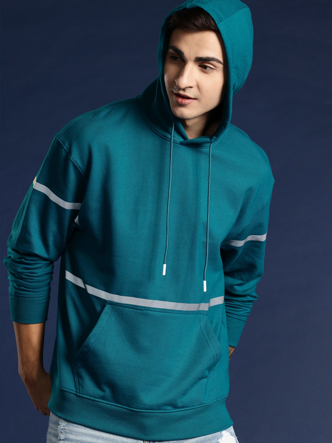 

Mast & Harbour Regular Hooded Sweatshirt, Teal