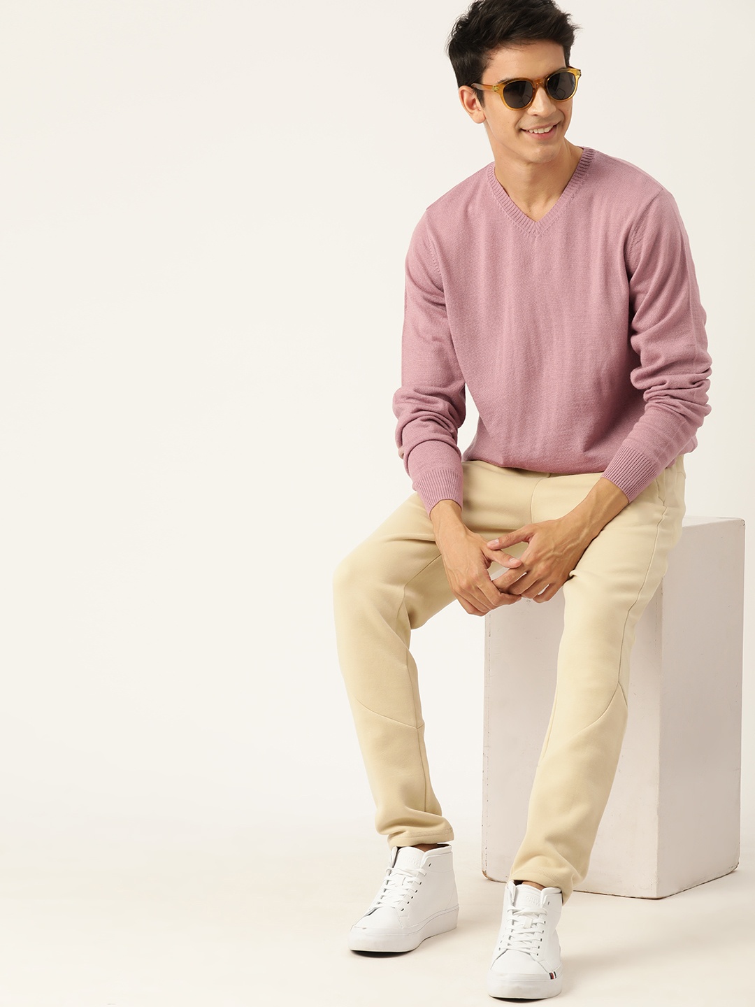 

Mast & Harbour Fine Knit Pullover, Rose