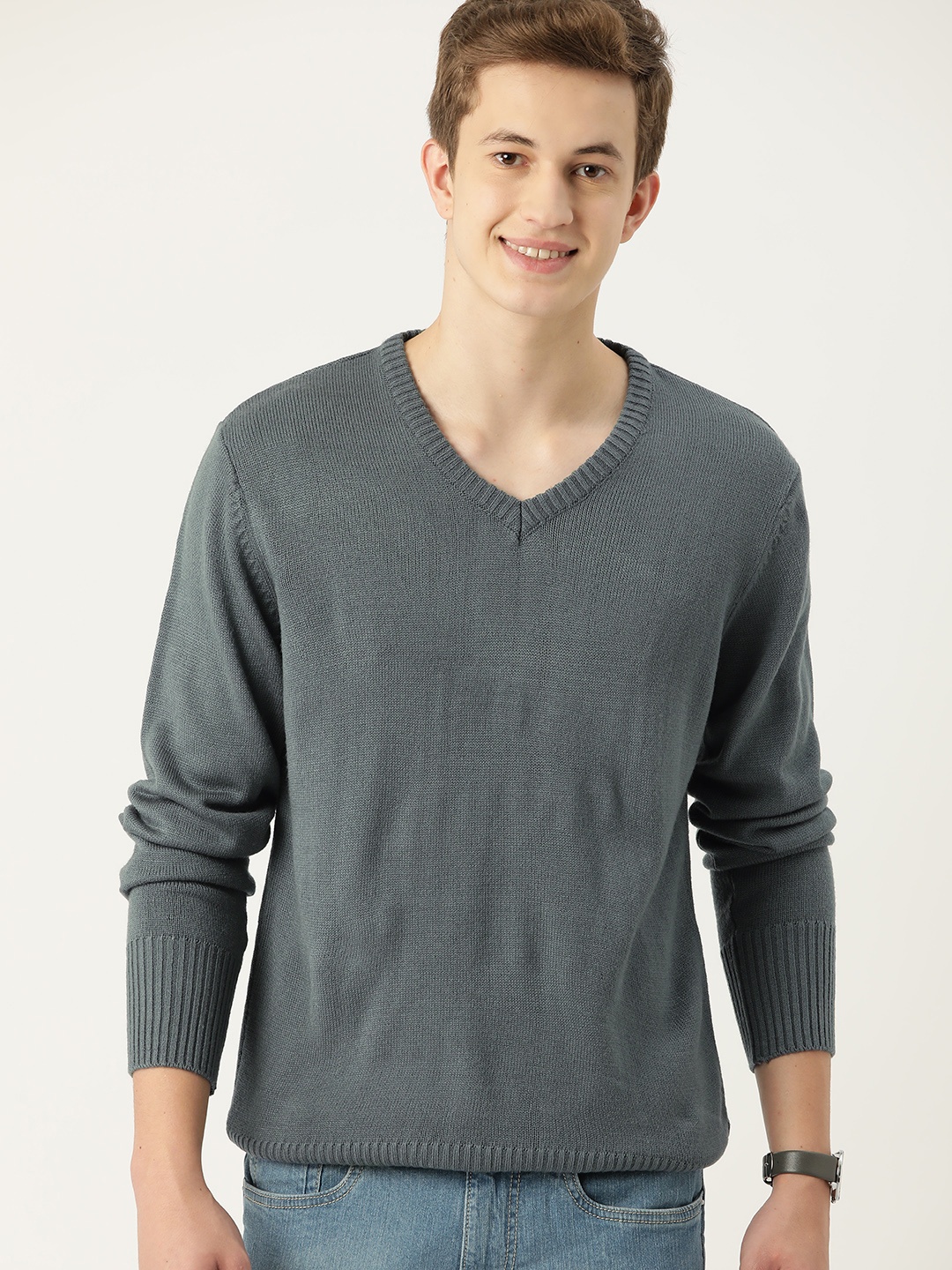 

Mast & Harbour Acrylic Solid Pullover, Charcoal