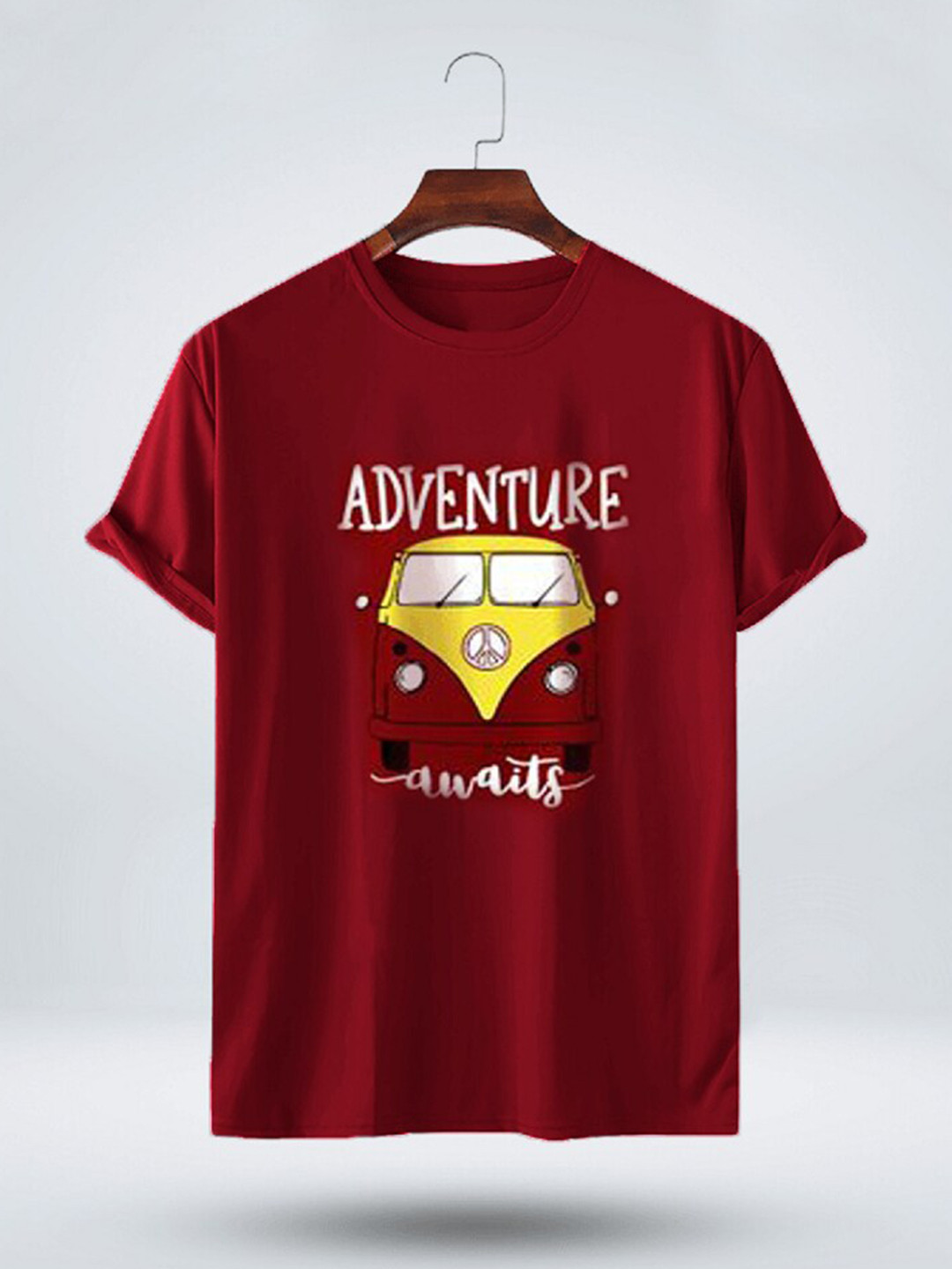 

Try This Men Graphic Printed Cotton T-shirt, Red