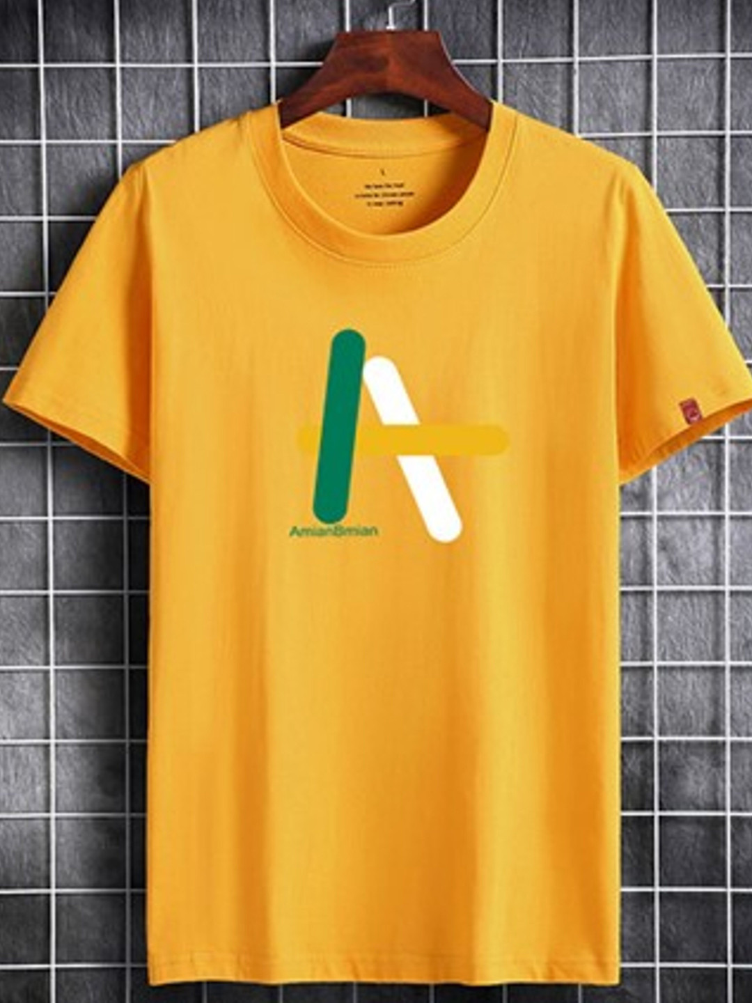 

Try This Men Graphic Printed Cotton T-shirt, Yellow