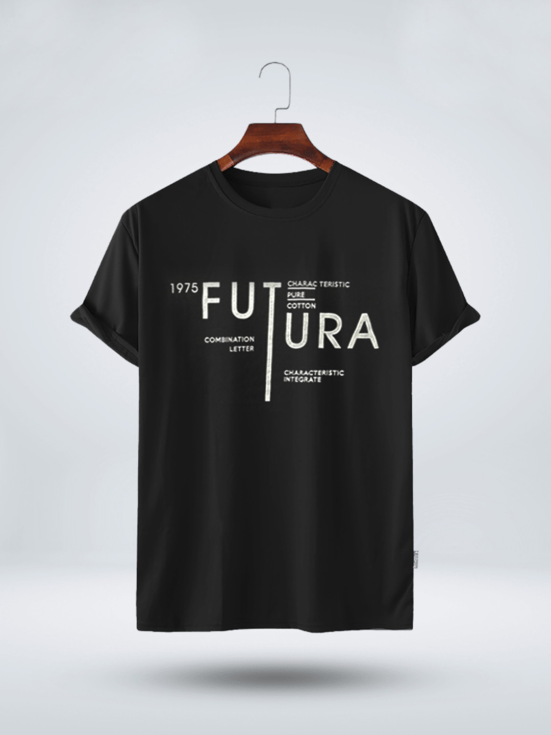 

Try This Typography Printed Cotton T-shirt, Black