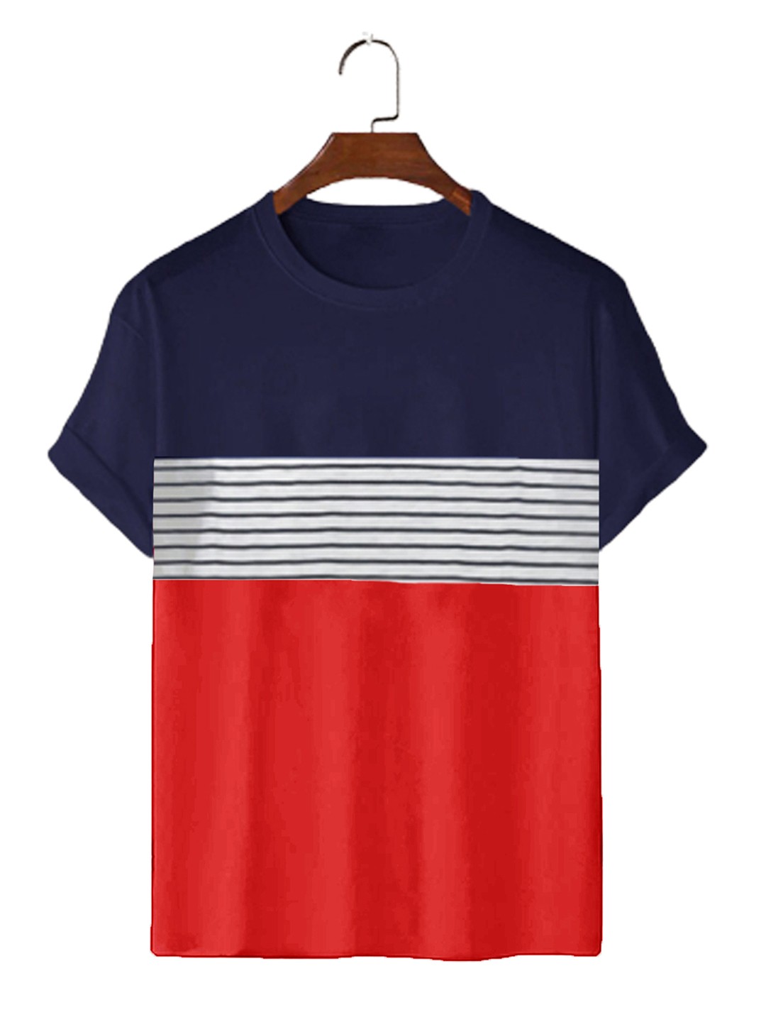 

Try This Colourblocked Cotton T-shirt, Red