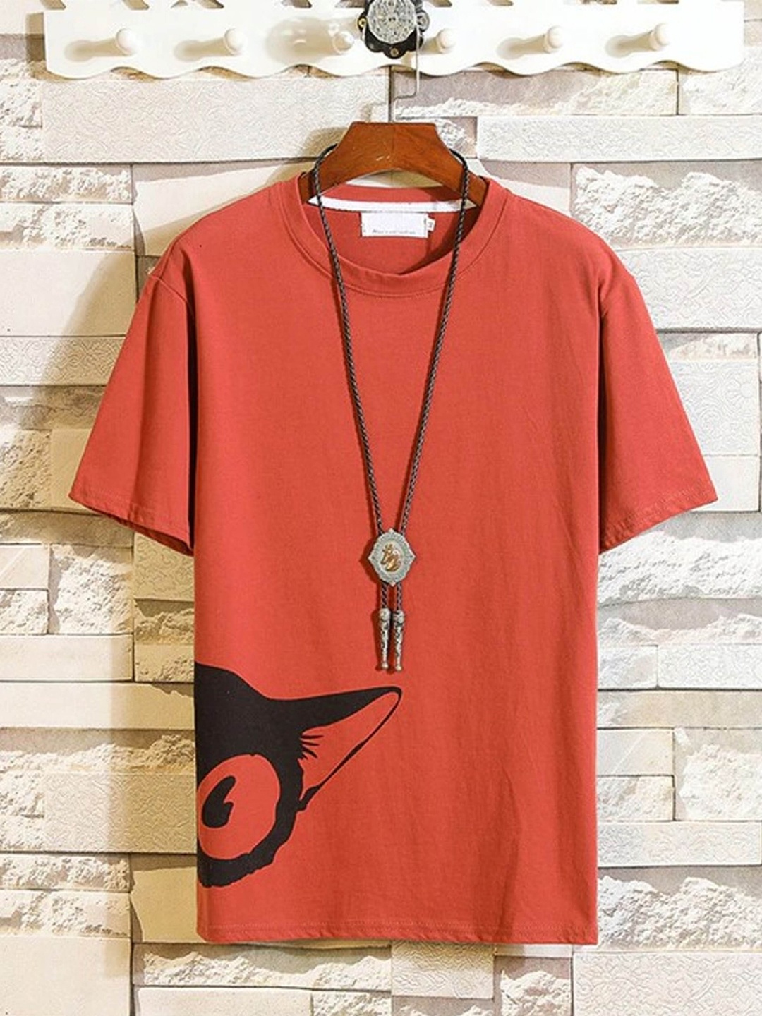 

Try This Graphic Printed Cotton T-shirt, Orange