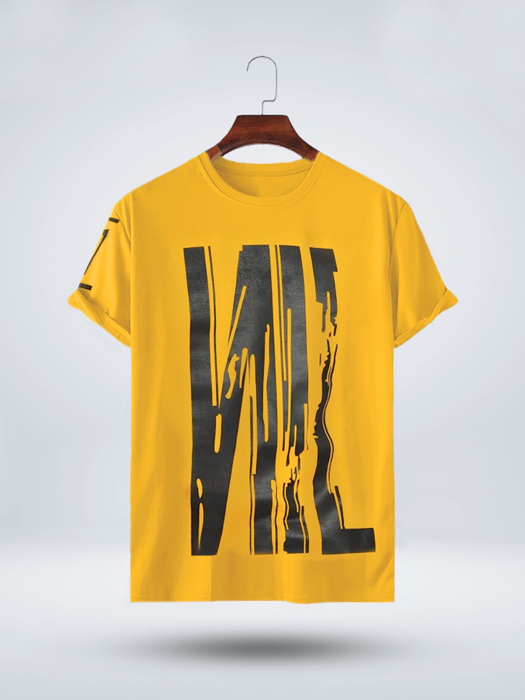 

Try This Typography Printed Cotton T-Shirt, Yellow