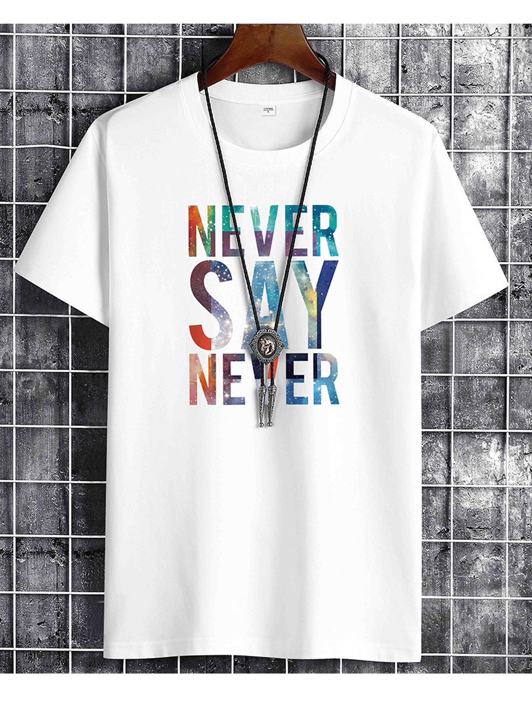 

Try This Typography Printed Cotton T-shirt, White