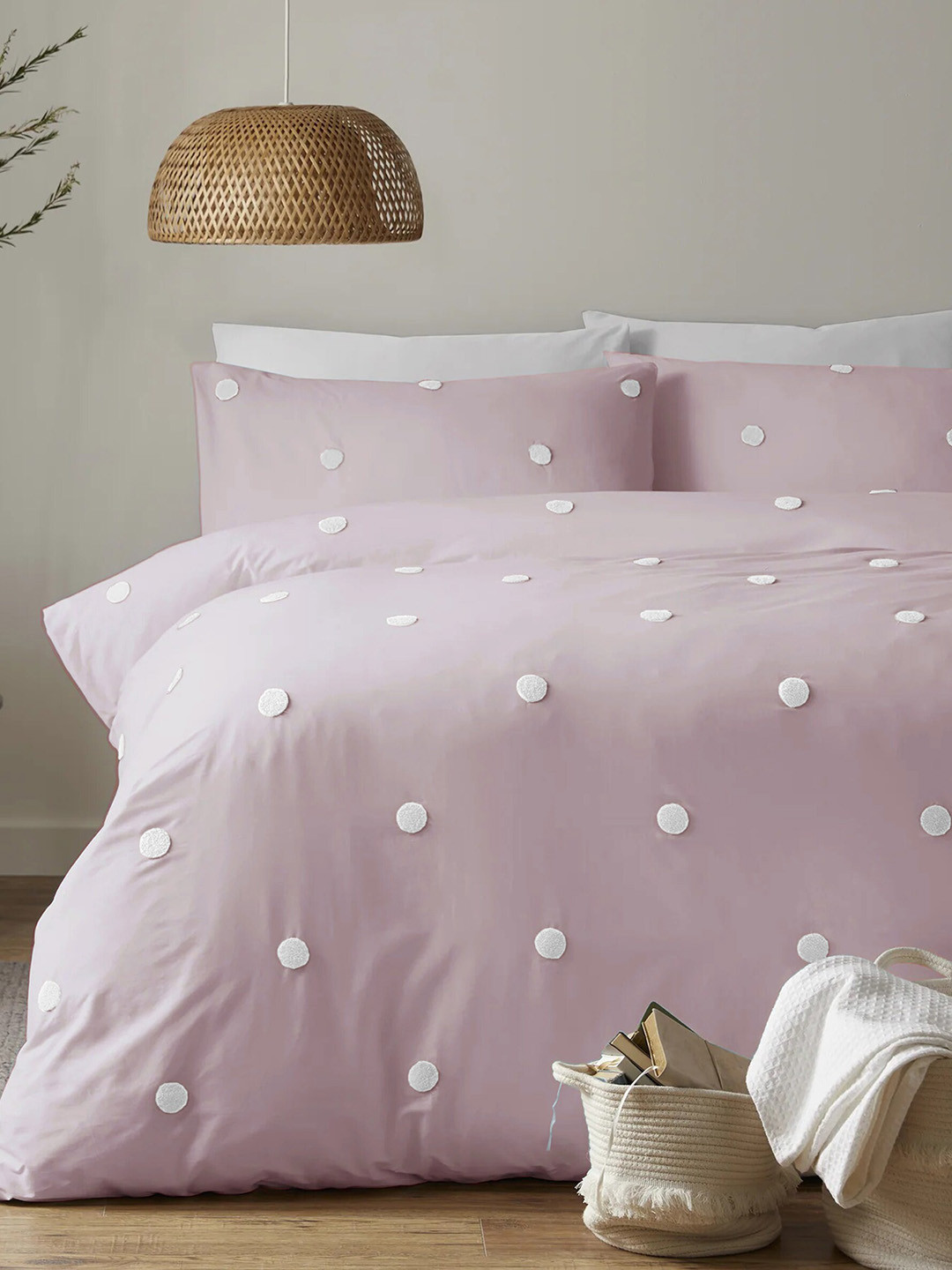 

THE WHITE MOSS Desert Rose Peach-Coloured Microfiber AC Room 150 GSM Double Bed Comforter