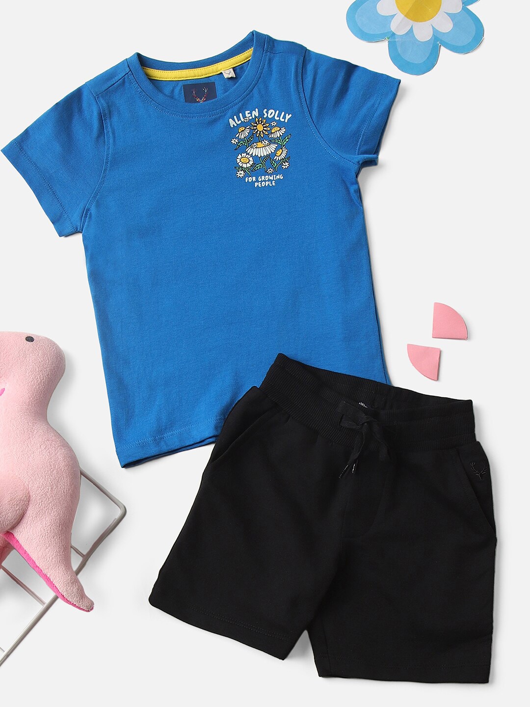 

Allen Solly Junior Boys Printed T-Shirt With Shorts, Blue