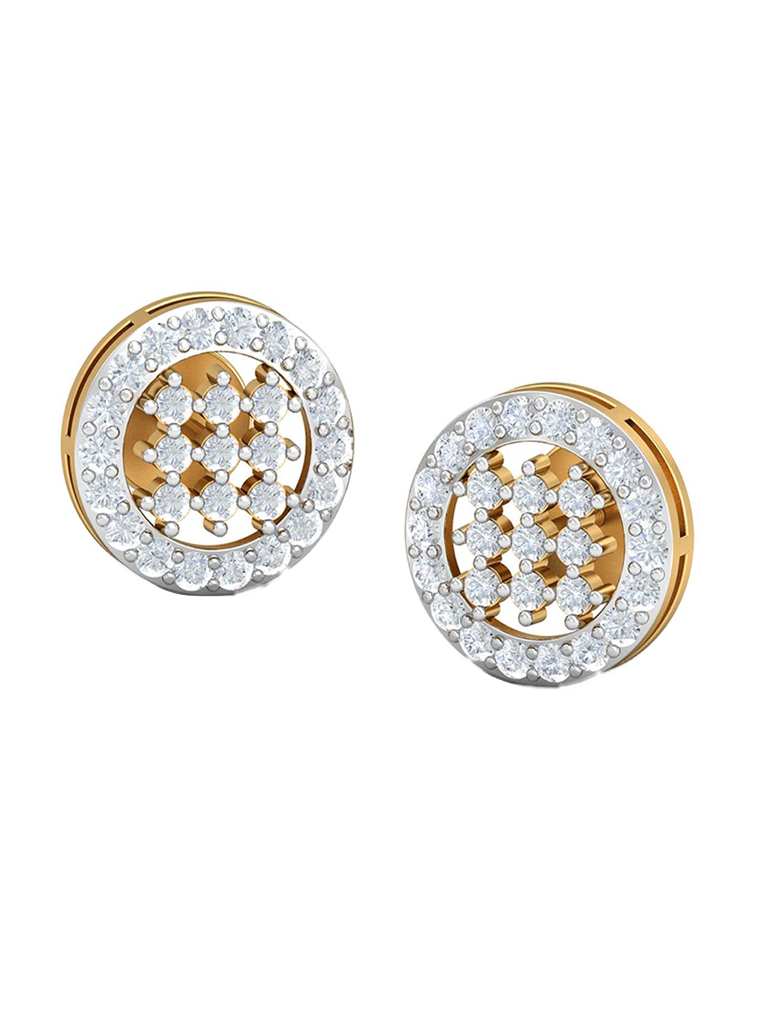 

KUBERBOX 18K Gold Diamond Studded Earrings - 2.56 g