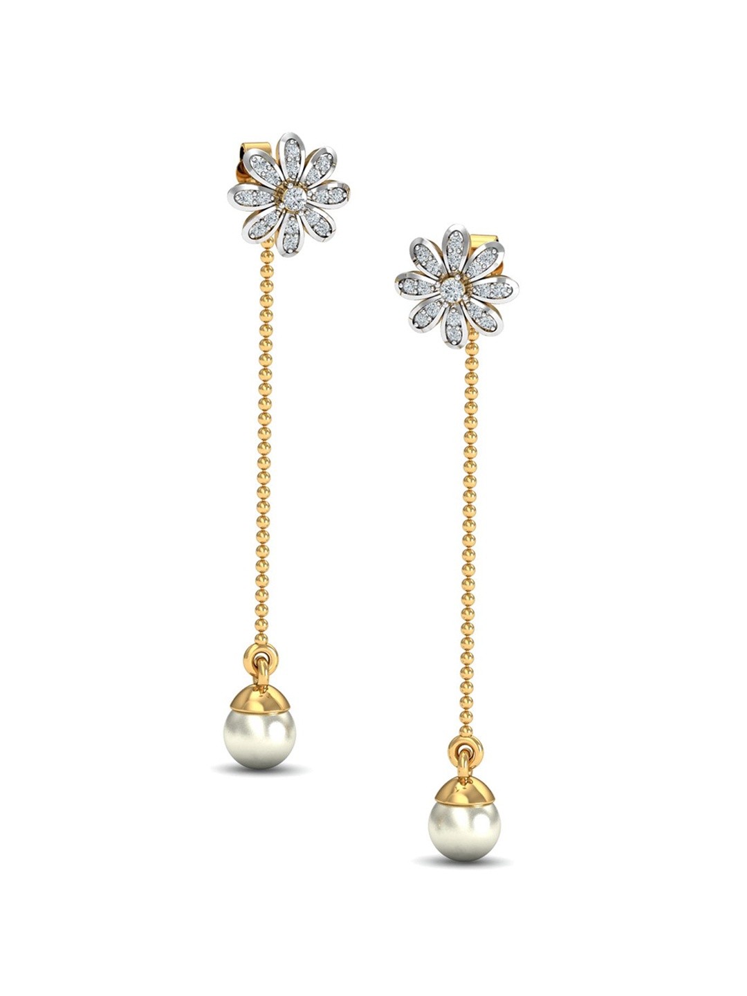 

KUBERBOX 18KT Gold Diamond-Studded Earrings- 2.85 gm