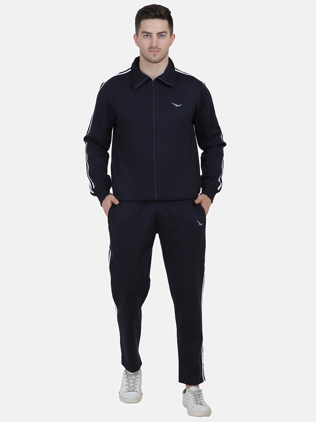 

HiFlyers Polo Collar Fleece Tracksuits, Navy blue