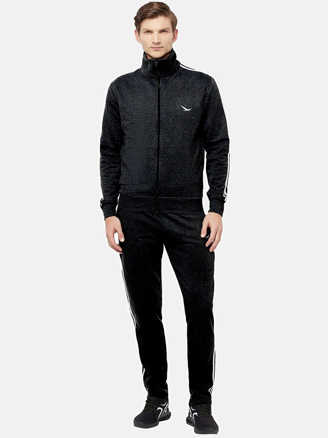 

HiFlyers Striped Detail Casual Tracksuits, Black