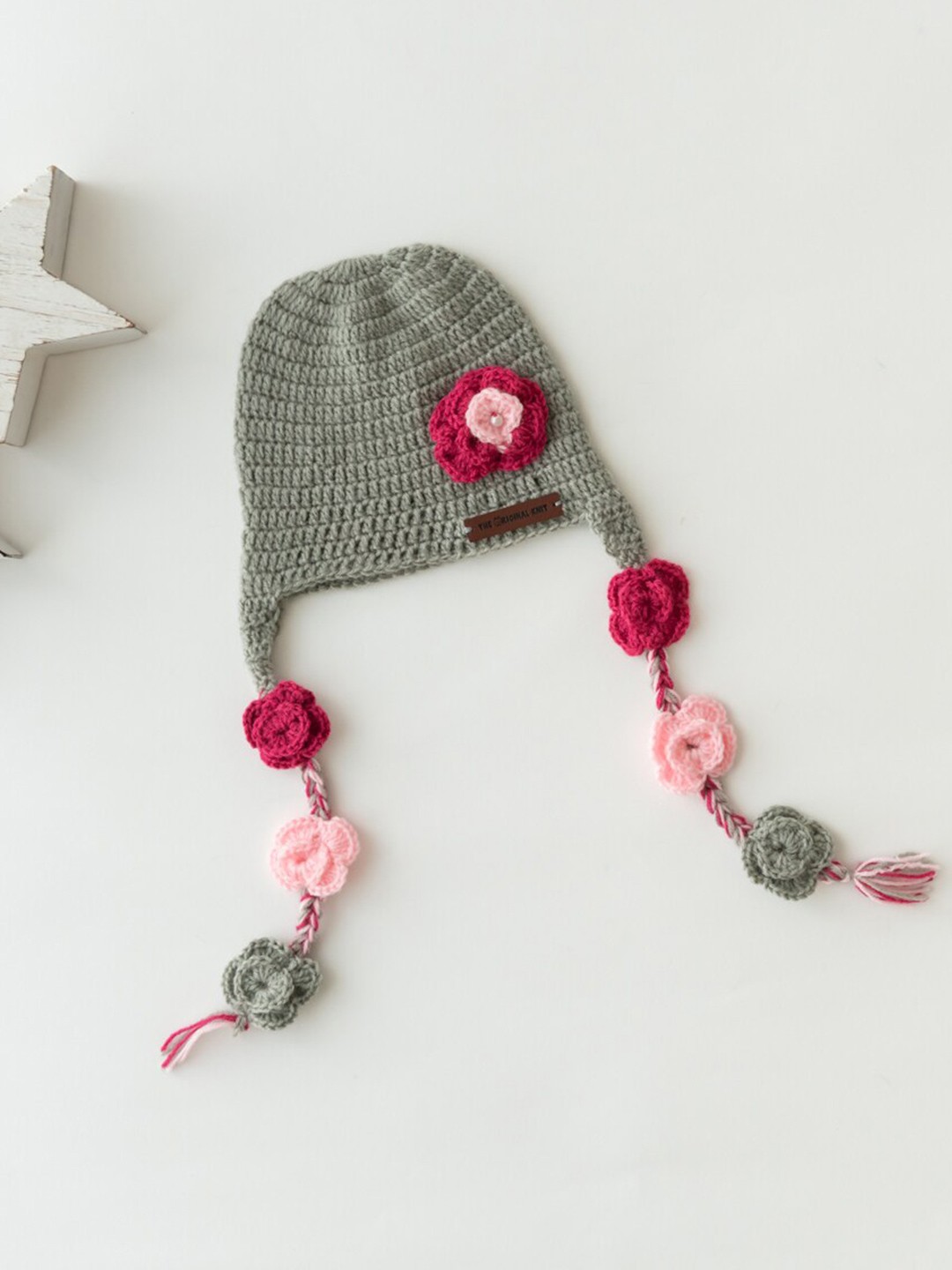 

The Original Knit Infant Girls Acrylic Beanie, Grey