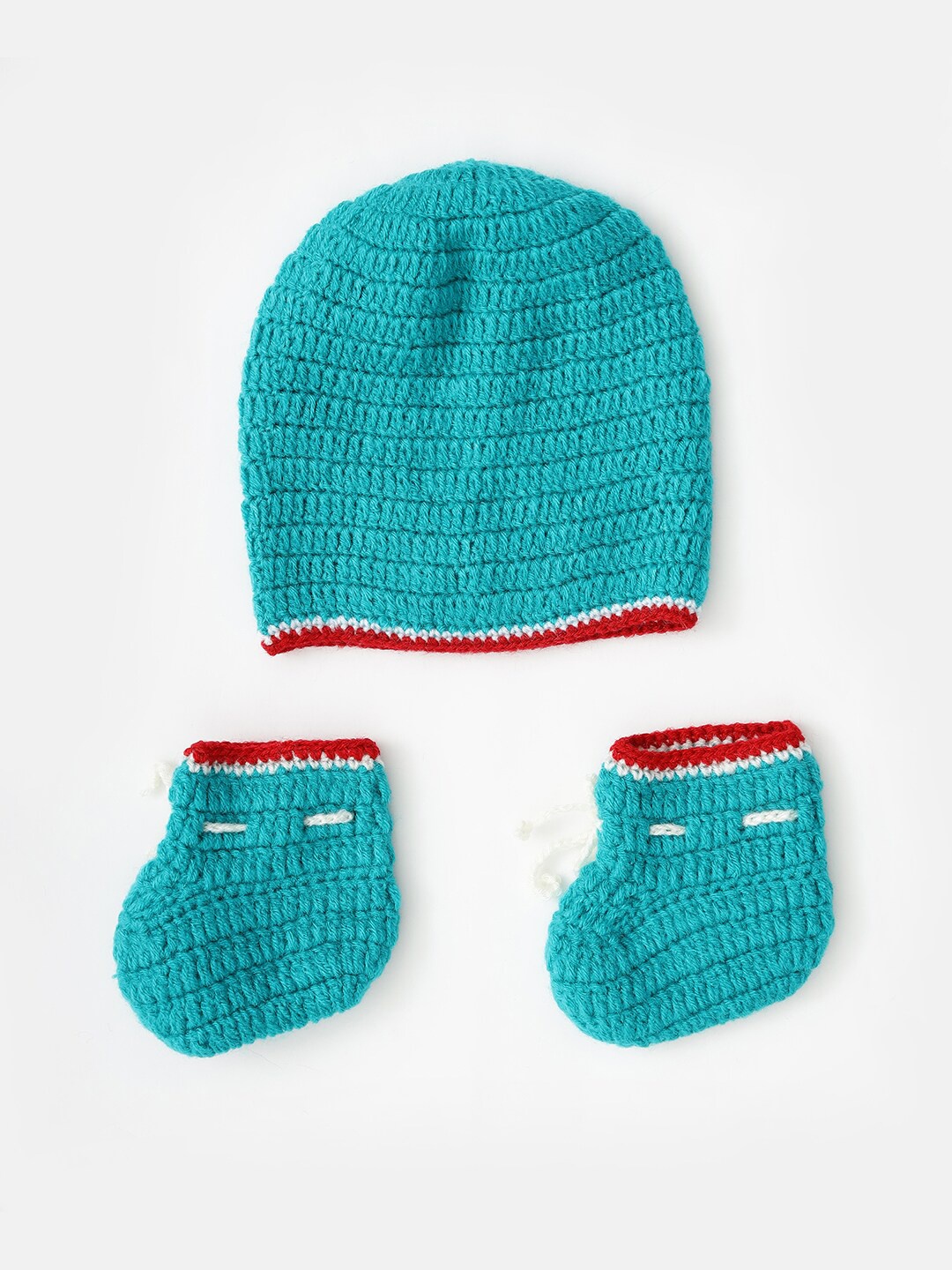 

The Original Knit Kids Beanie With Booties, Green