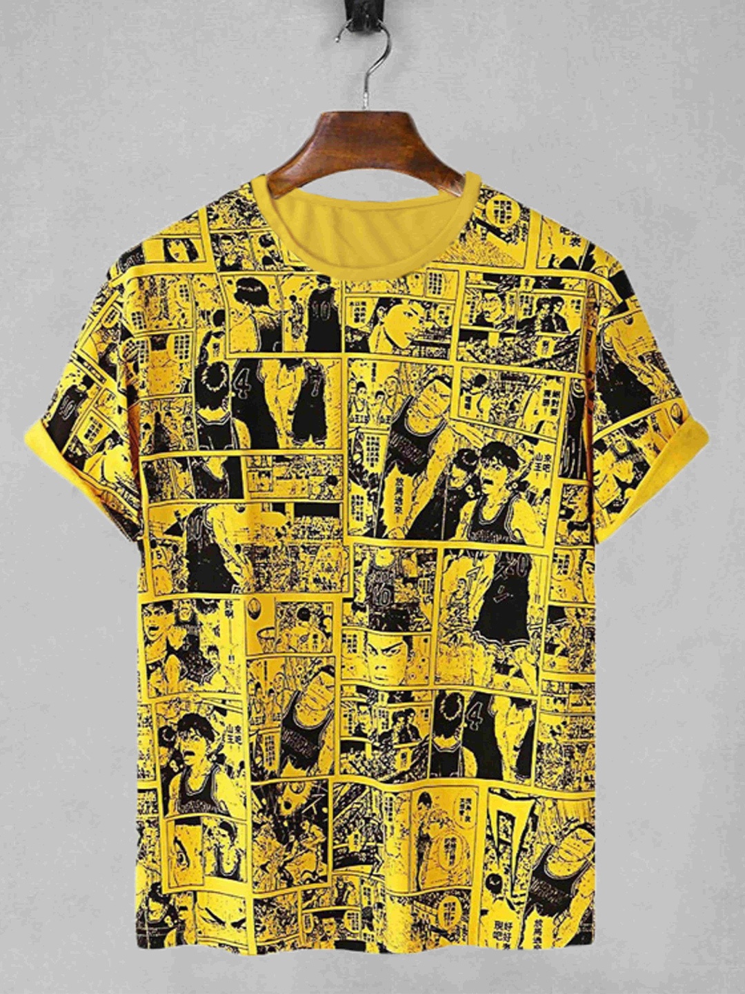 

Try This Graphic Printed Cotton T-shirt, Yellow