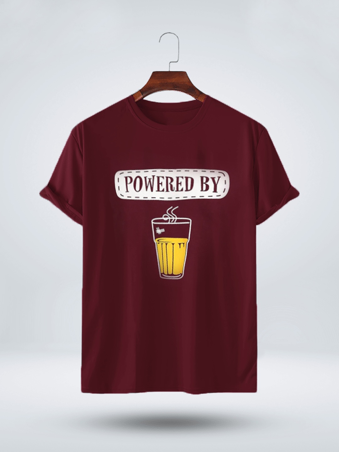 

Try This Typography Printed Cotton T-shirt, Maroon