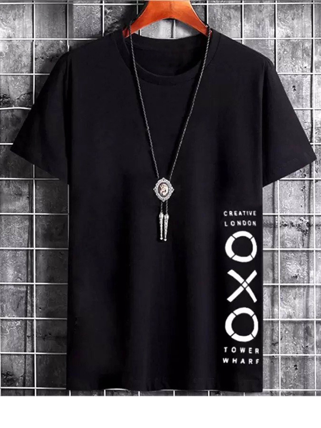 

Try This Typography Printed Monochrome Cotton T-shirt, Black