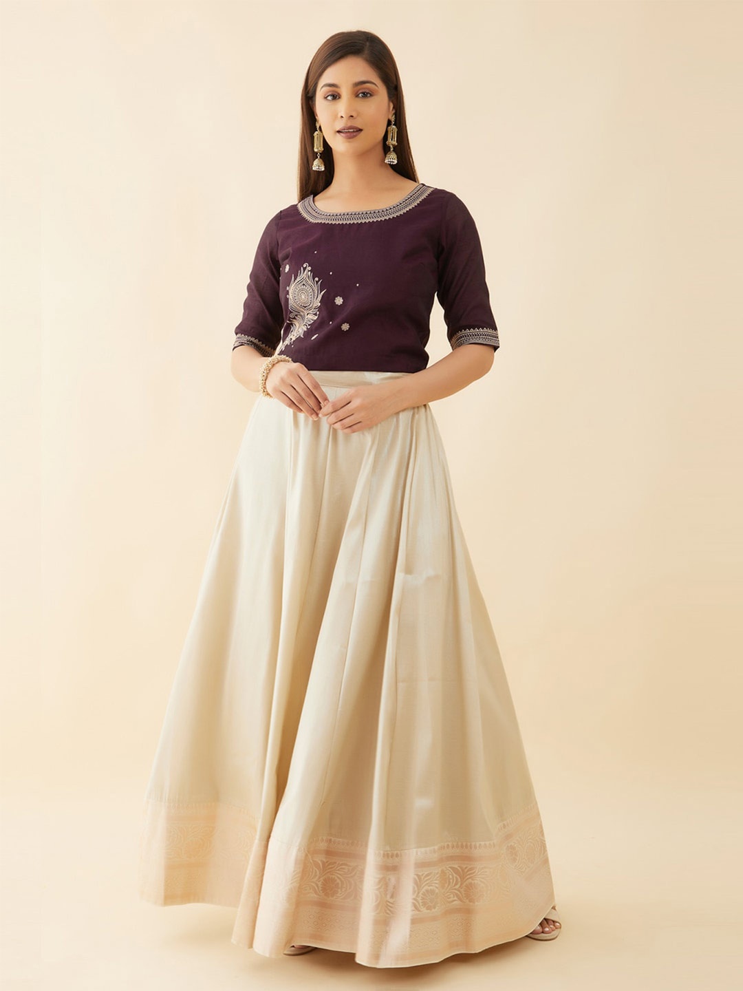 

Maybell Embroidered Ready to Wear Lehenga & Choli, Purple