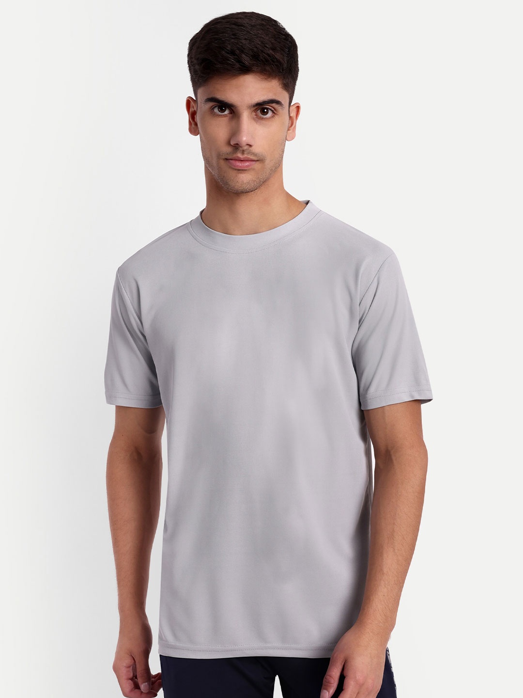 

Lyriss Round Neck Dri-FIT Sports T-shirt, Grey