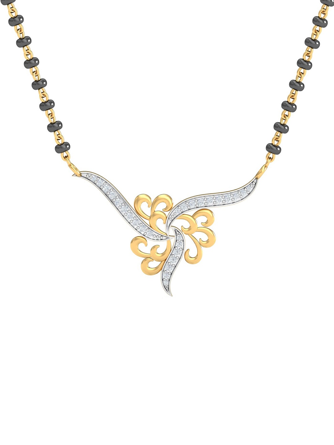 

KUBERBOX Tatva 18KT Gold Diamond-Studded Mangalsutra Pendant-1.81 gm