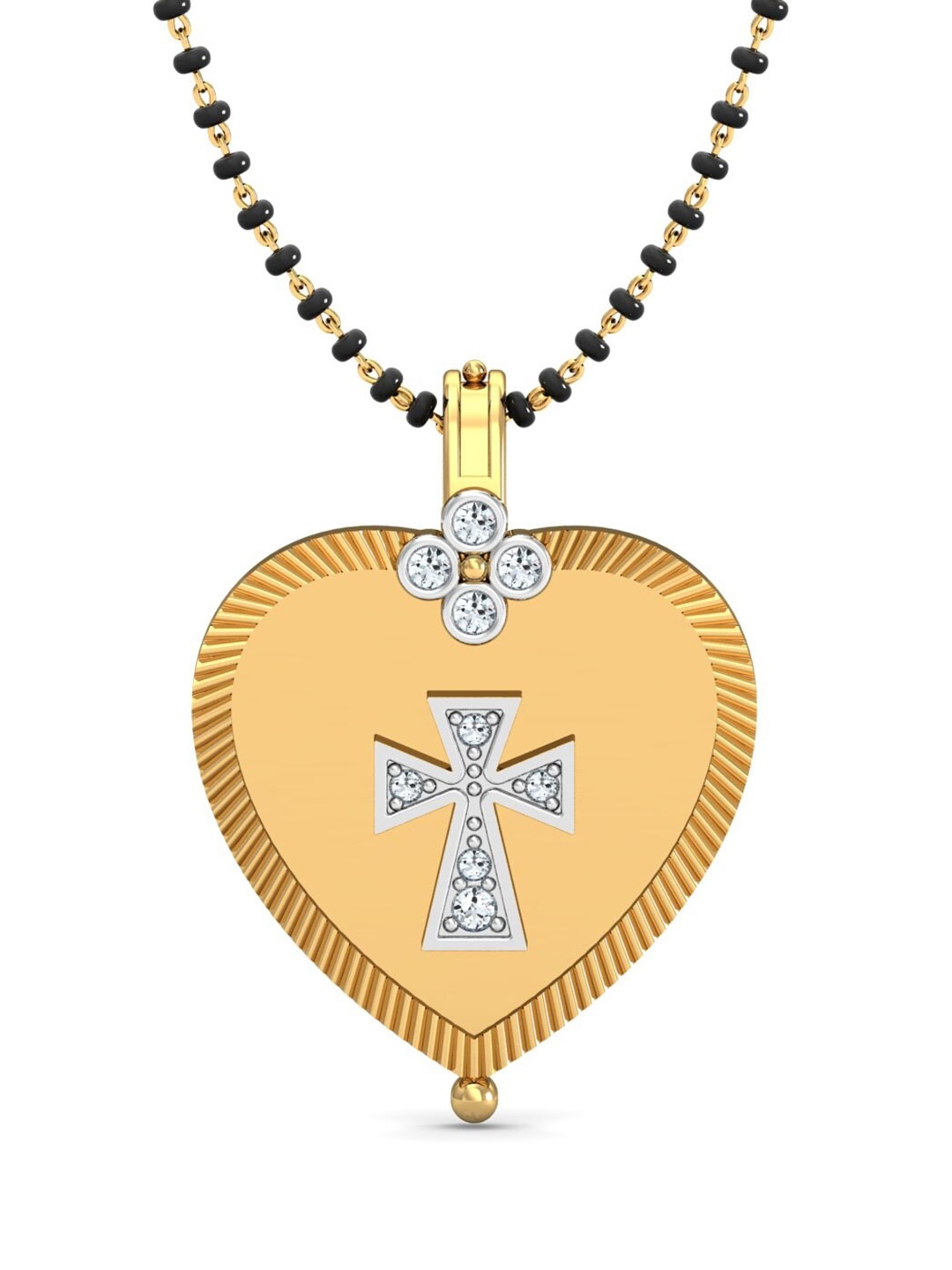 

KUBERBOX 18K Yellow Gold Ela Christian Minnu Mangalsutra Pendant