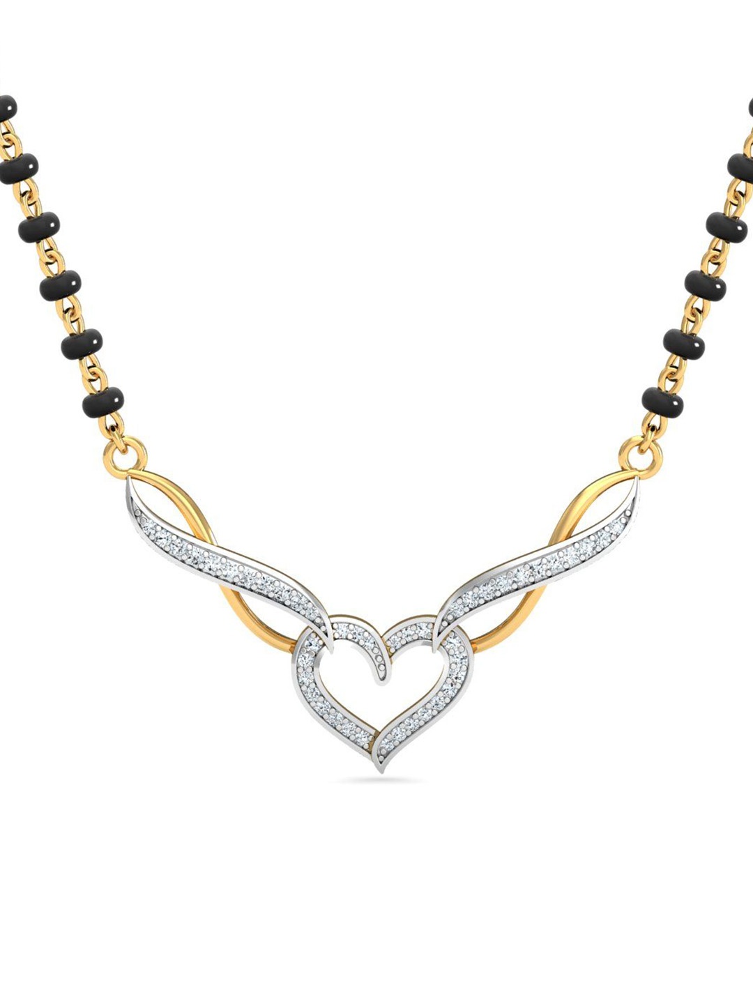 

KUBERBOX Manahputa 18KT Gold Diamond Studded Mangalsutra Pendant 1.46 gm