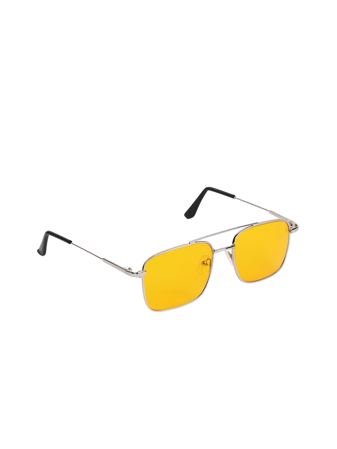 

GARTH Unisex Lens & Square Sunglasses With UV Protected Lens GRT_3076_N-YLW, Yellow