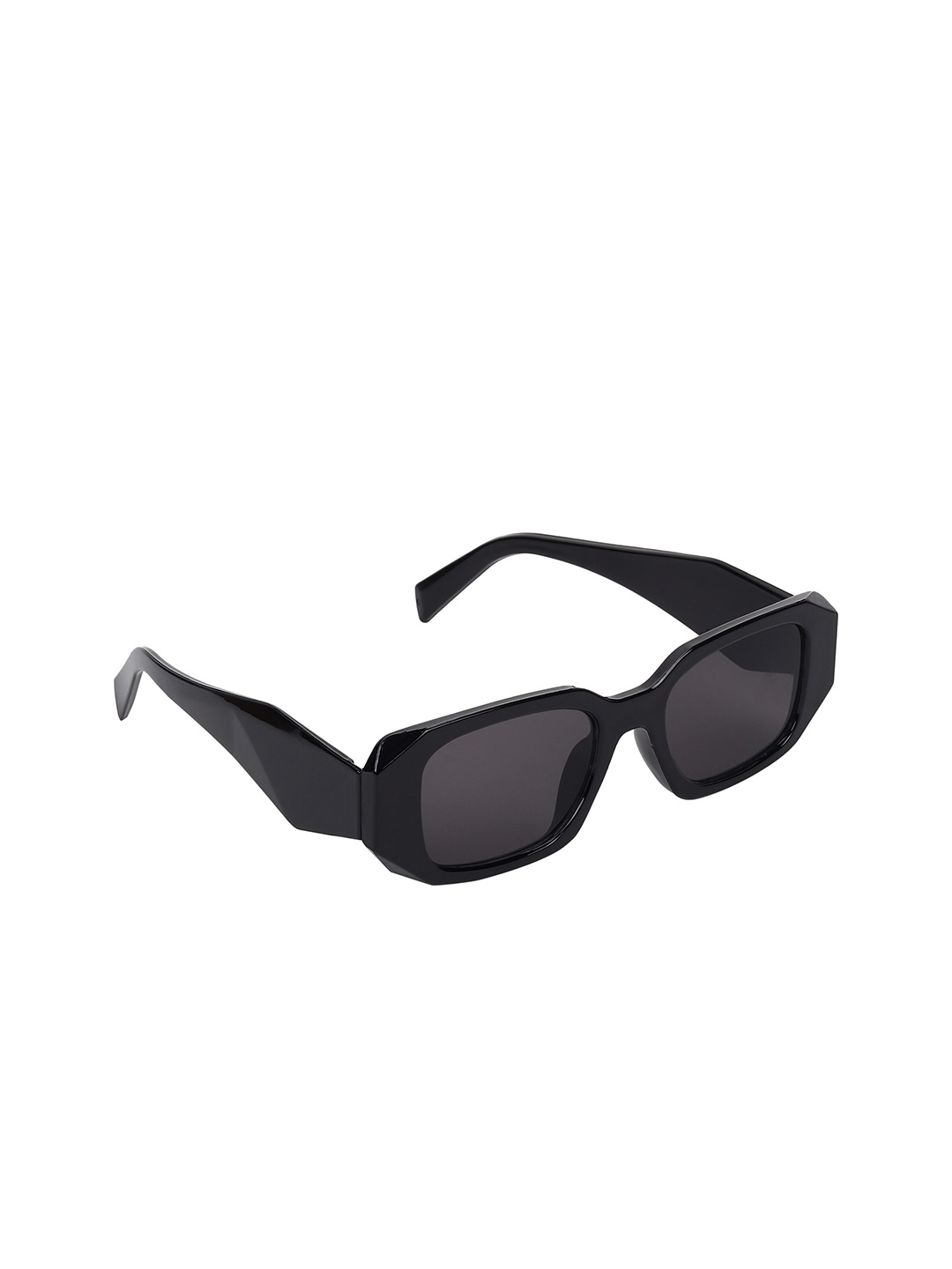 

GARTH Unisex Lens & Rectangle Sunglasses With UV Protected Lens GRT_PRADA_BLK, Black
