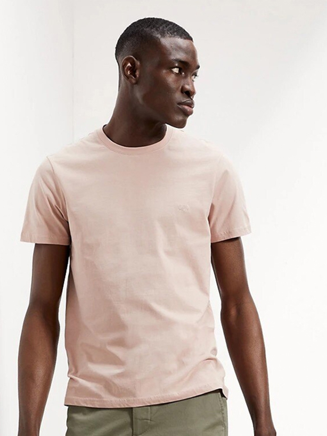

Marks & Spencer Round Neck Regular Fit Pure Cotton T-shirt, Pink