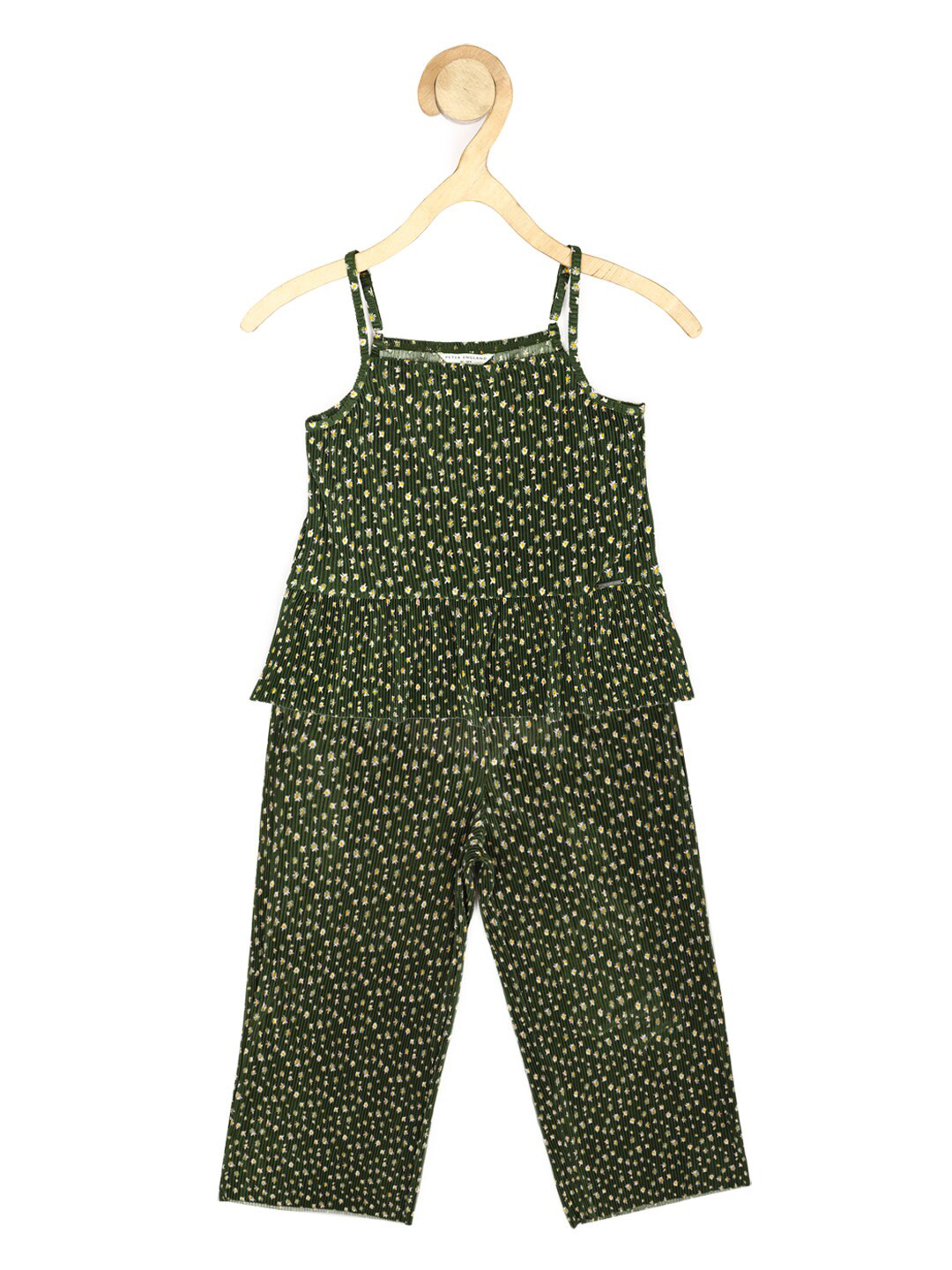 

Peter England Girls Printed Top with Palazzos, Green