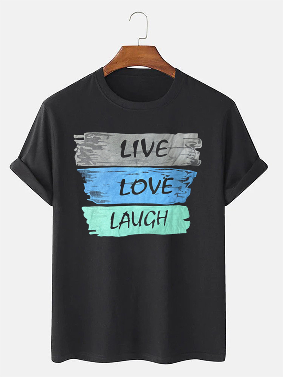 

Try This Typography Printed Cotton T-shirt, Black