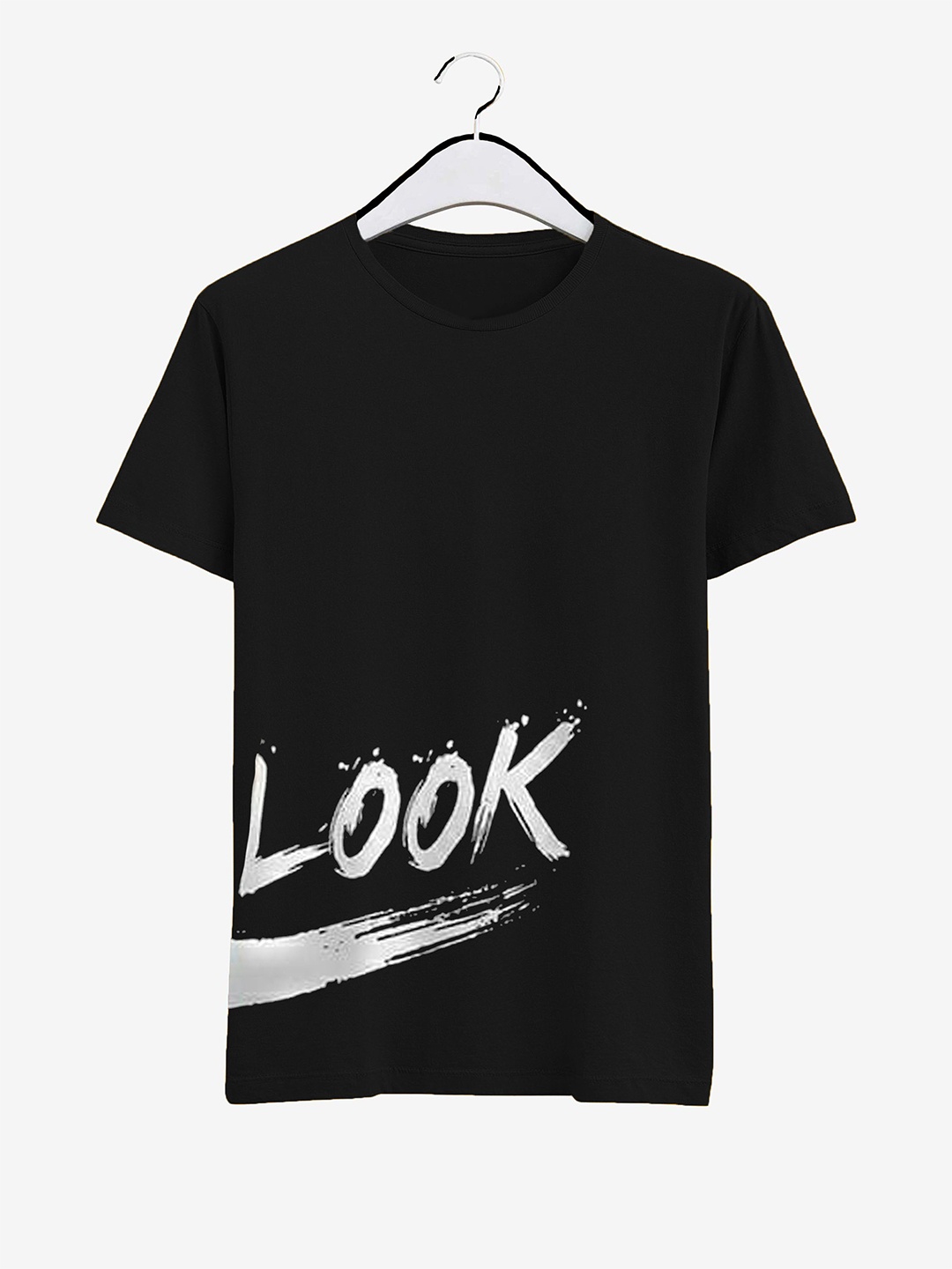 

Try This Typography Printed Cotton T-shirt, Black
