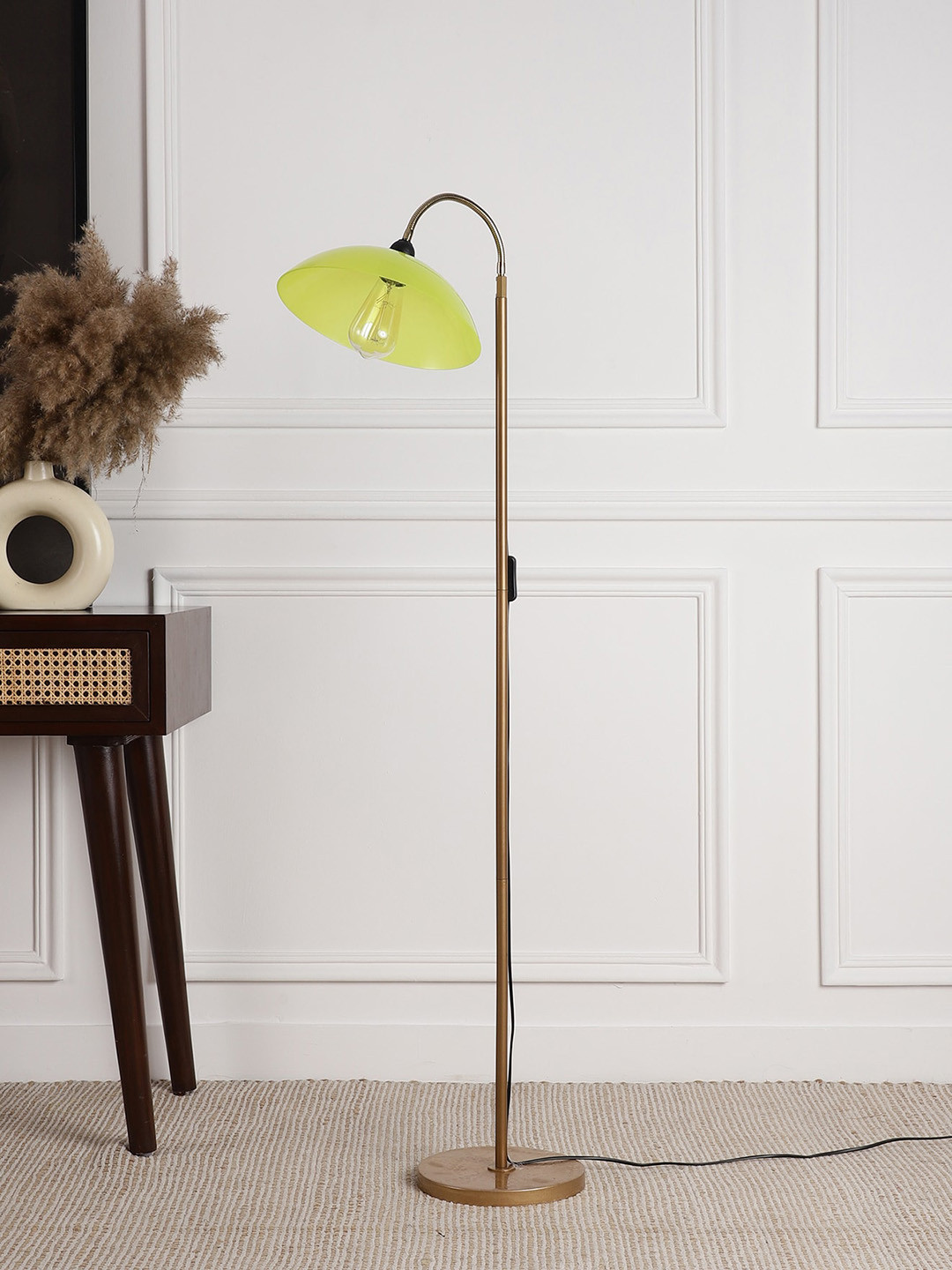 

SANDED EDGE Beige & Yellow Floor Lamp With Shade