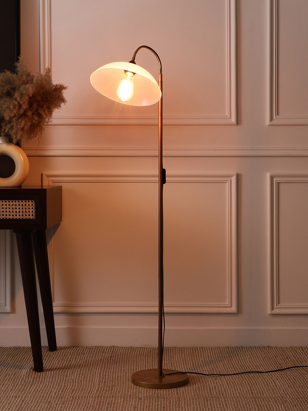 

SANDED EDGE Brown & Pink Floor Lamp With Shade