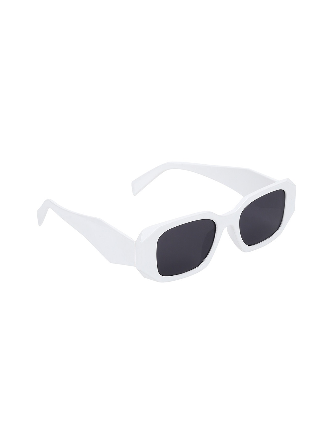 

SCAGLIA Unisex Rectangle Sunglasses with UV Protected Lens SCG_PRADA_WHT BLK, Black