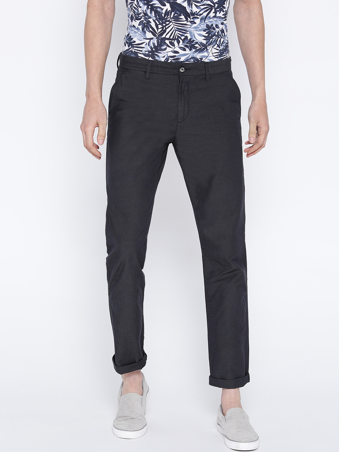 

U.S. Polo Assn. Men Black Slim Fit Regular Trousers