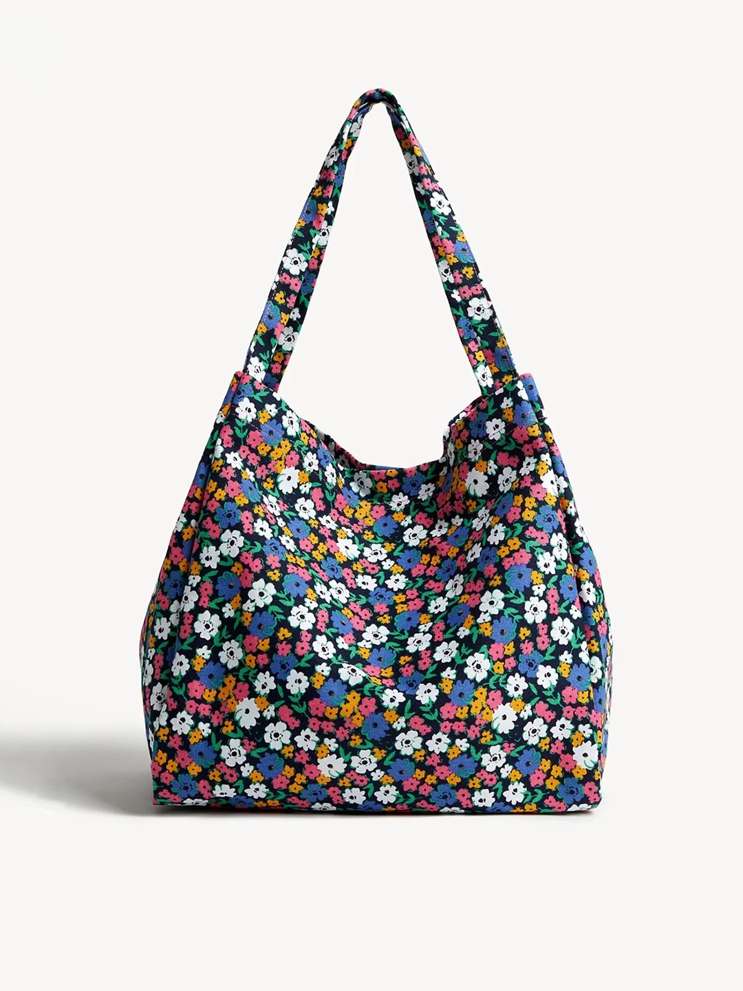 

Marks & Spencer Floral Oversized Shopper Pure Cotton Tote Bag, Black