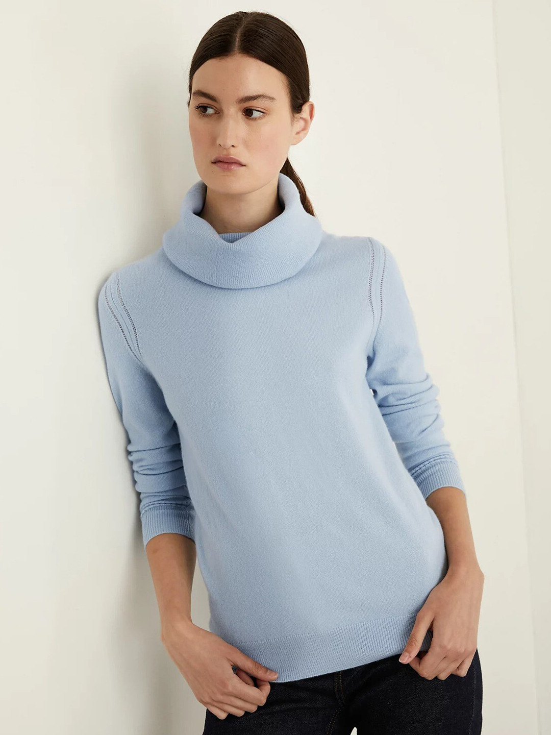 

Marks & Spencer Turtle Neck Cashmere Pullover, Blue