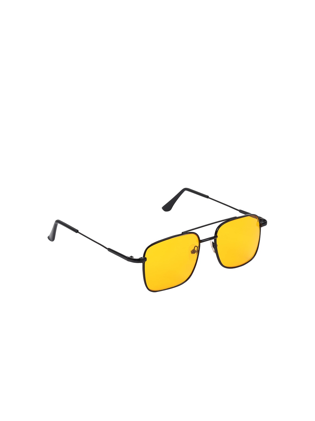 

ALIGATORR Unisex Square Sunglasses with UV Protected Lens AGR_3076_B-YLW, Yellow