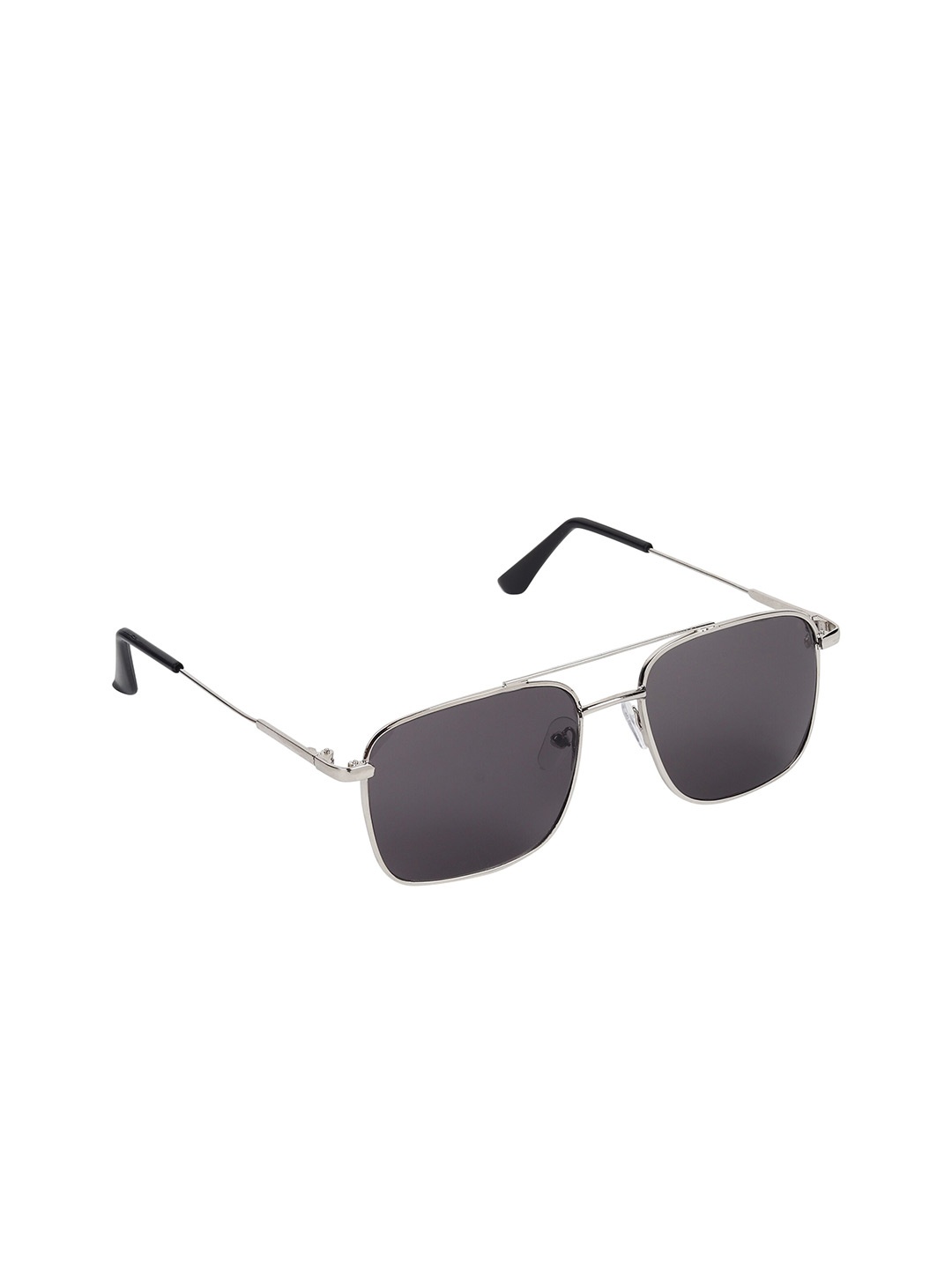 

ALIGATORR Unisex Square Sunglasses with UV Protected Lens AGR_3076_N-BLK, Black