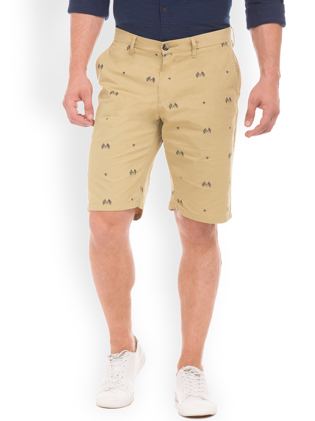 

U.S. Polo Assn. Denim Co. Men Grey Printed Regular Fit Regular Shorts
