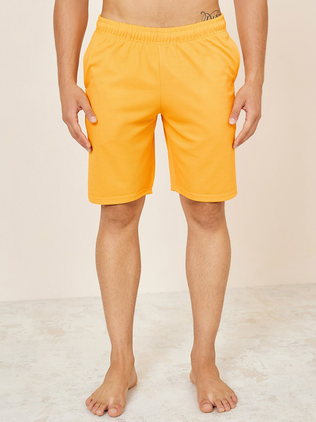 

Styli Men Yellow Super Stretch Swim Shorts