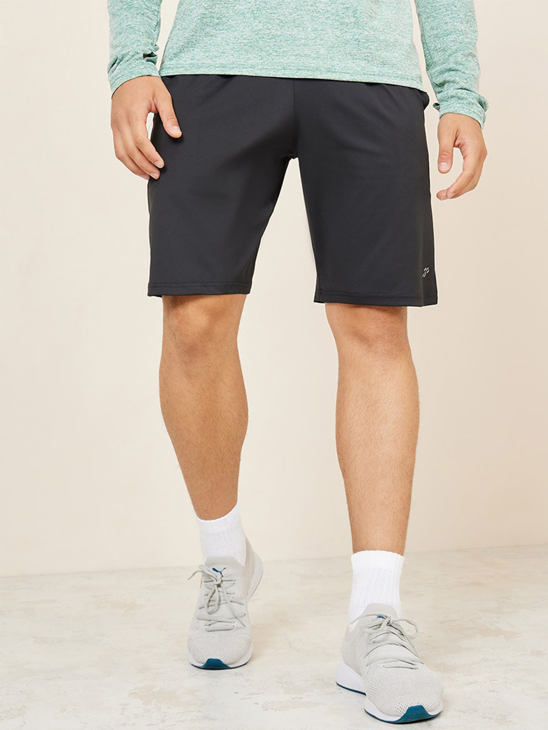 

Styli Men Black Super Stretch Sports Shorts