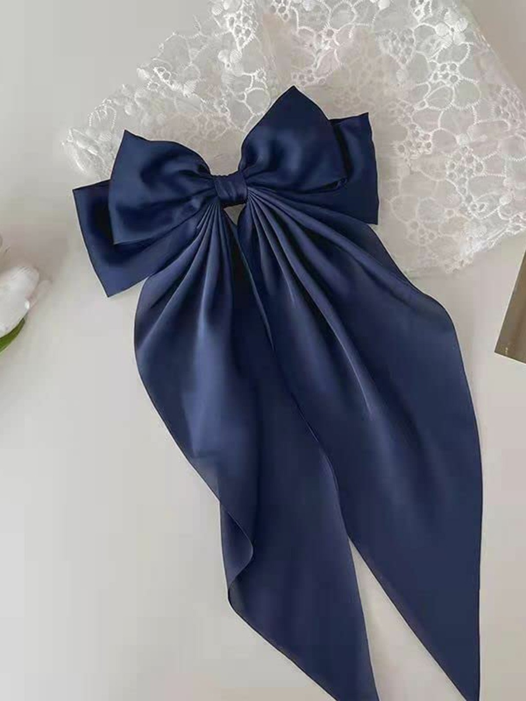 

CHRONEX Women Set of 2 Embellished Alligator Hair Clip, Navy blue