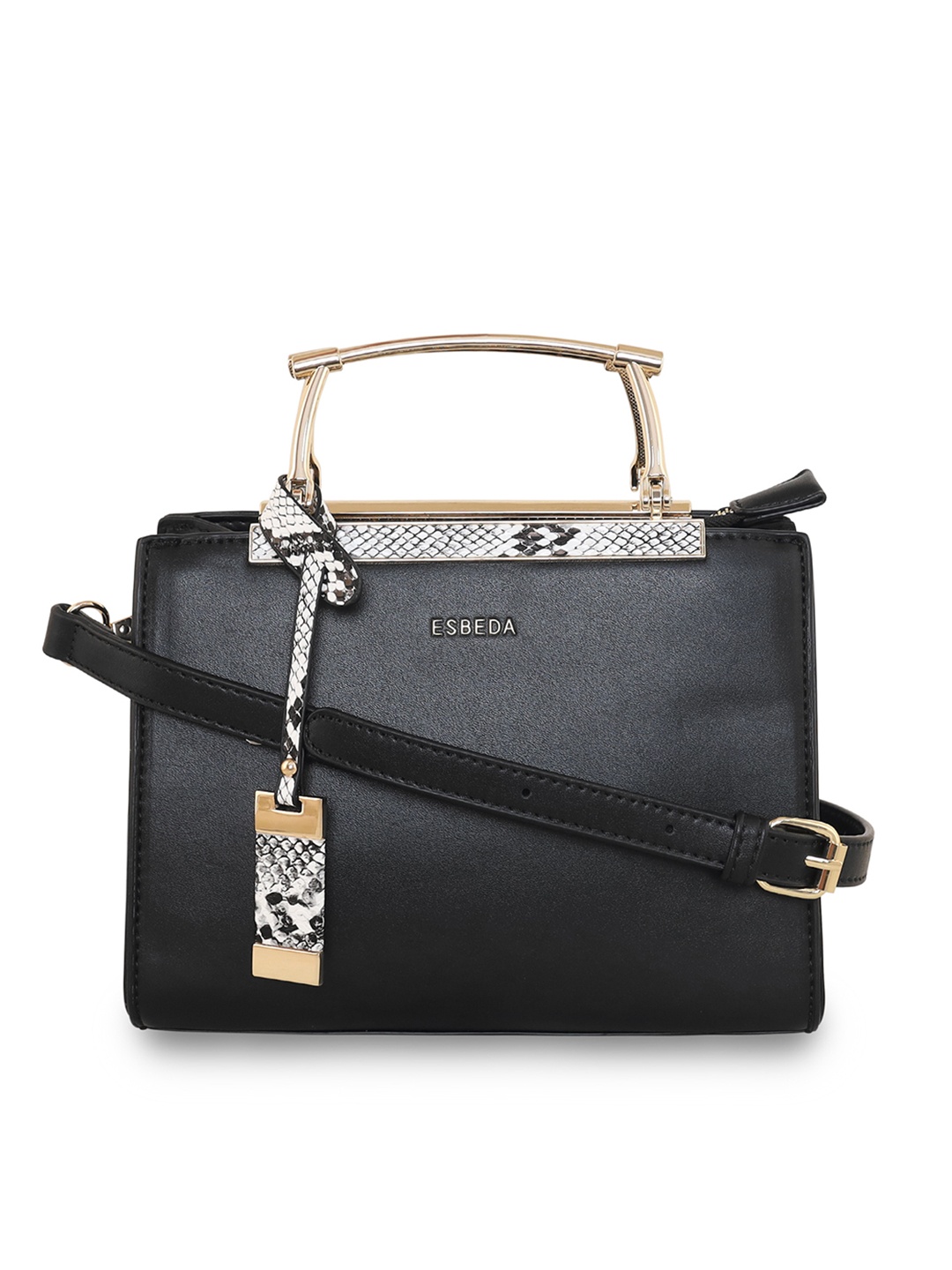 

ESBEDA Textured Structured Handheld Bag, Tan