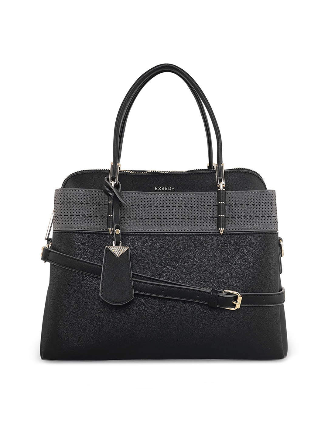 

ESBEDA Textured Structured Handheld Bag, Black