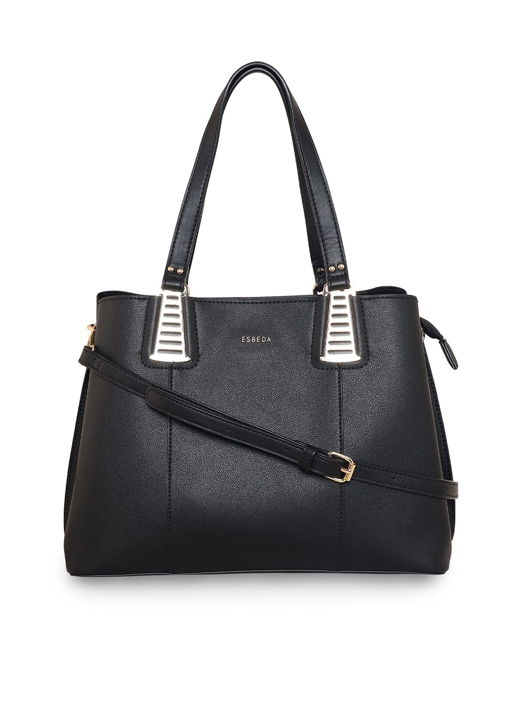 

ESBEDA Textured Structured Shoulder Bag, Black
