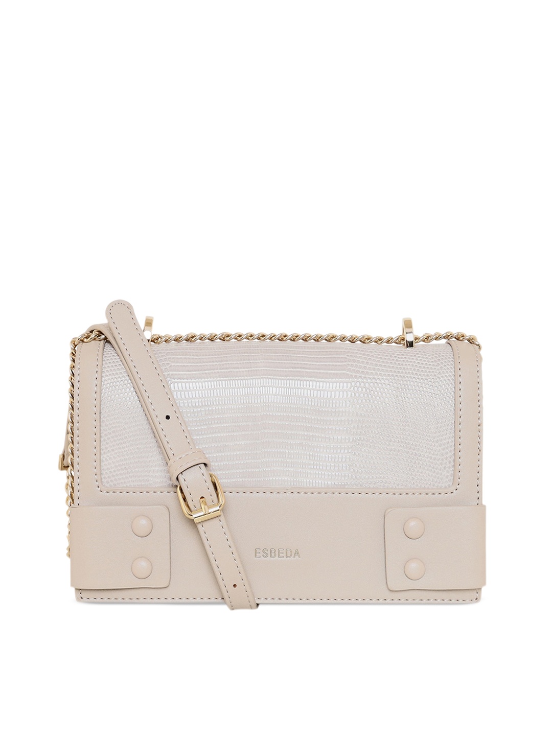 

ESBEDA Textured Structured Sling Bag, Beige