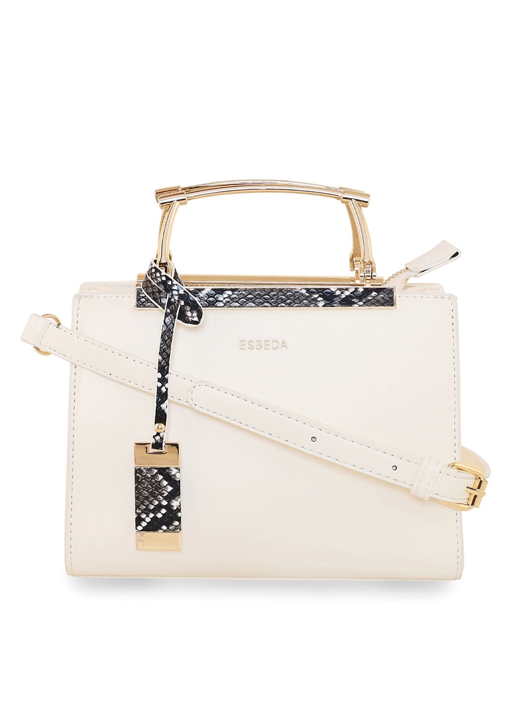 

ESBEDA Textured Structured Handheld Bag, Off white