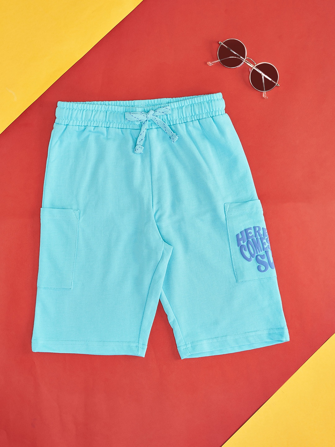 

Pantaloons Junior Boys Cotton Mid-Rise Shorts, Blue